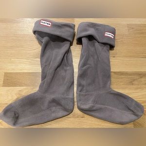 Hunter grey fleece boot liner socks, size medium